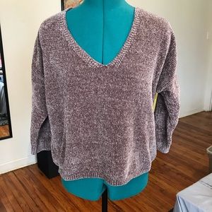 🔴3/$50 Express Chenille Crop Top in Plum